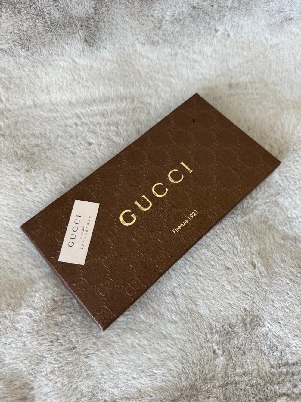 Display #2 Gucci Chocolate Brown Box with Gold Lettering